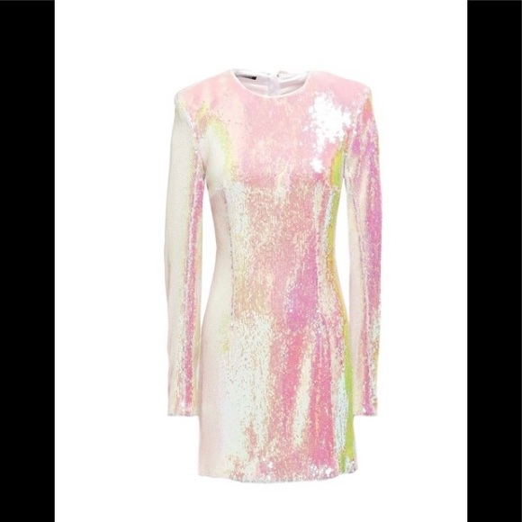 BALMAIN iridescent satin crepe dress - Picture 7 of 8